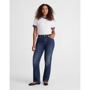 Madewell The Curvy Longline Straight Jean Blue High Rise‎ Denim 28 NWOT